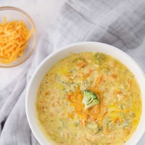cheddar broccoli soup from scratch