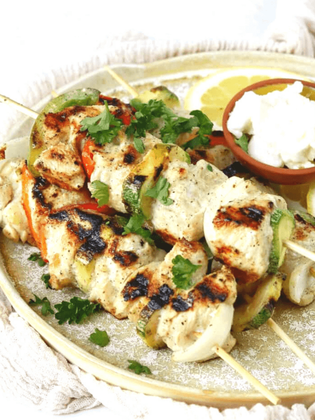Grilled Chicken Kabobs with Vegetables