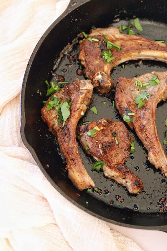 Marinated simply in garlic and and olive oil and grilled to perfection, these baby lamb chops are so easy to make.