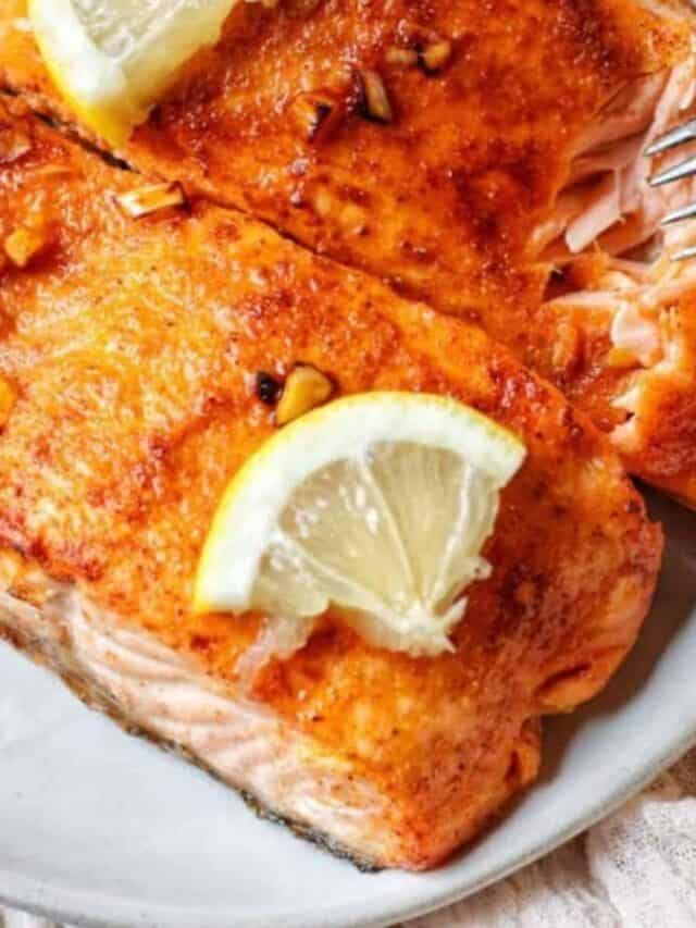 10 MINUTES HONEY GLAZED AIR FRYER SALMON