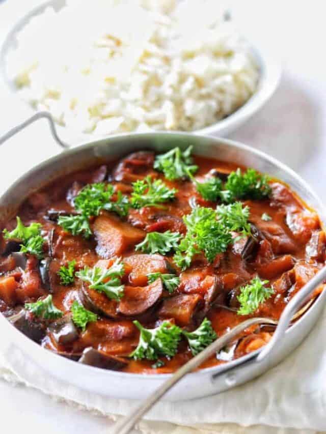 Vegan Mediterranean Eggplant stew