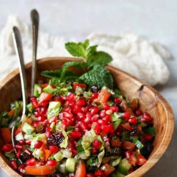Middle Eastern salad with pomegranate