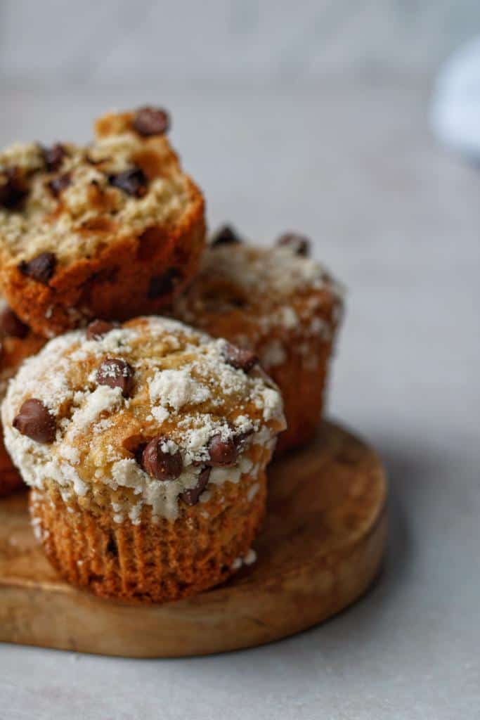 These banana muffins are super moist, super delicious, and ready in 20 minutes