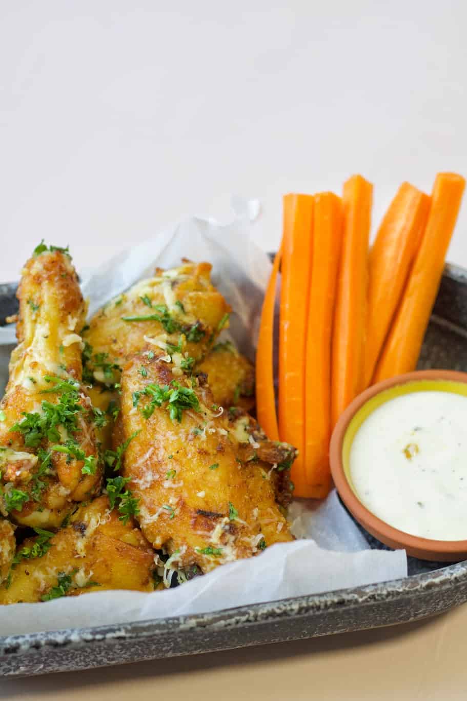 air fried chicken wings with crispy skin on the outside and tender juiciness on the inside