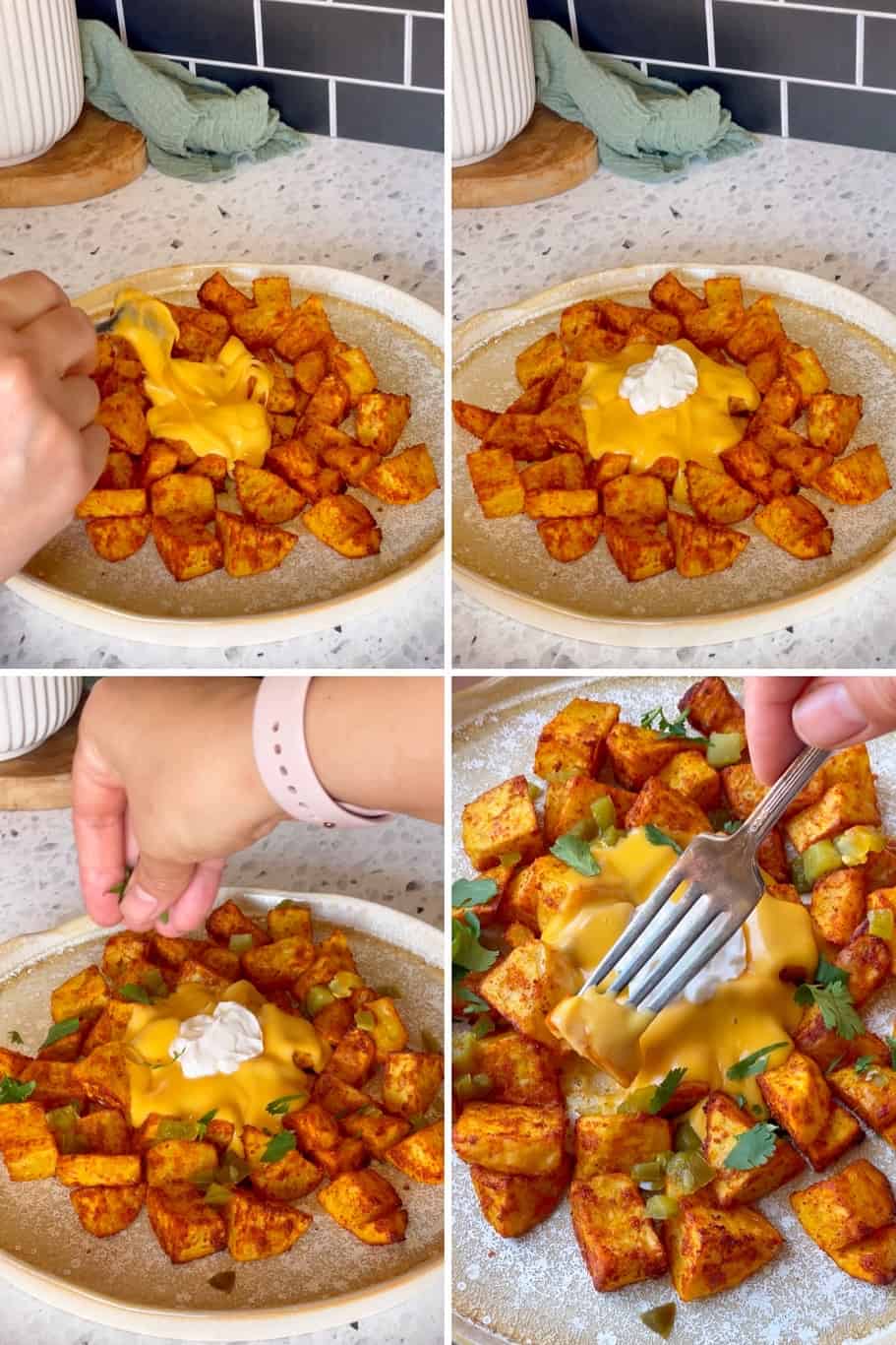 Simple and easy recipe for air fried taco bell potatoes.