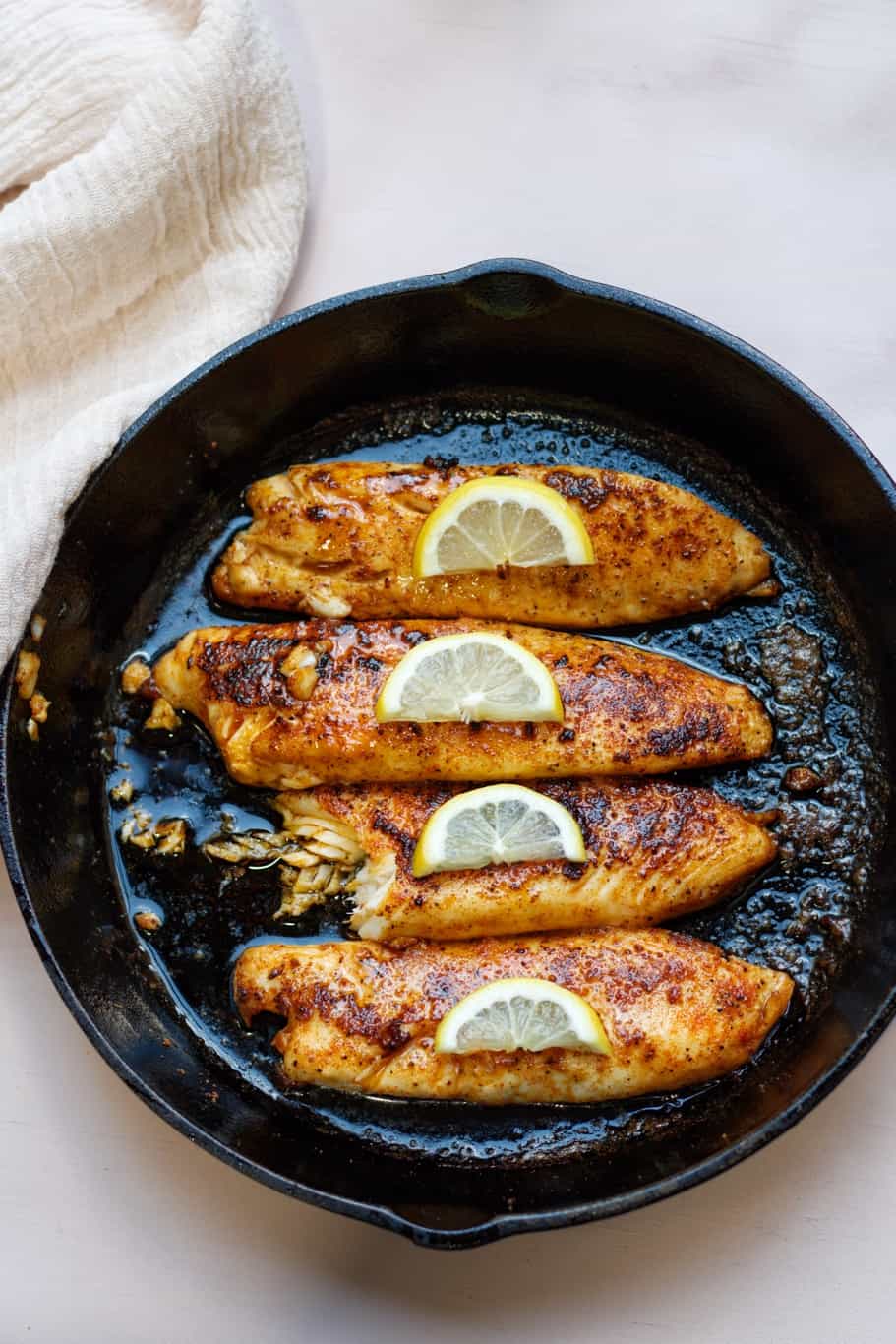 pan seared lemon butter tilapia fillets