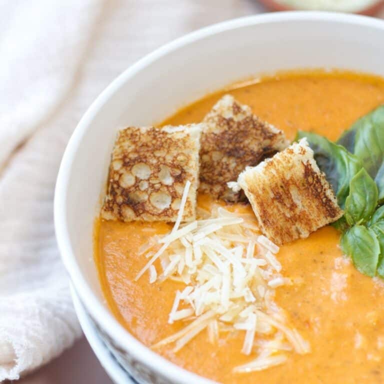 Easy Low Carb Creamy Instant Pot Tomato Basil Soup With Fresh Tomatoes