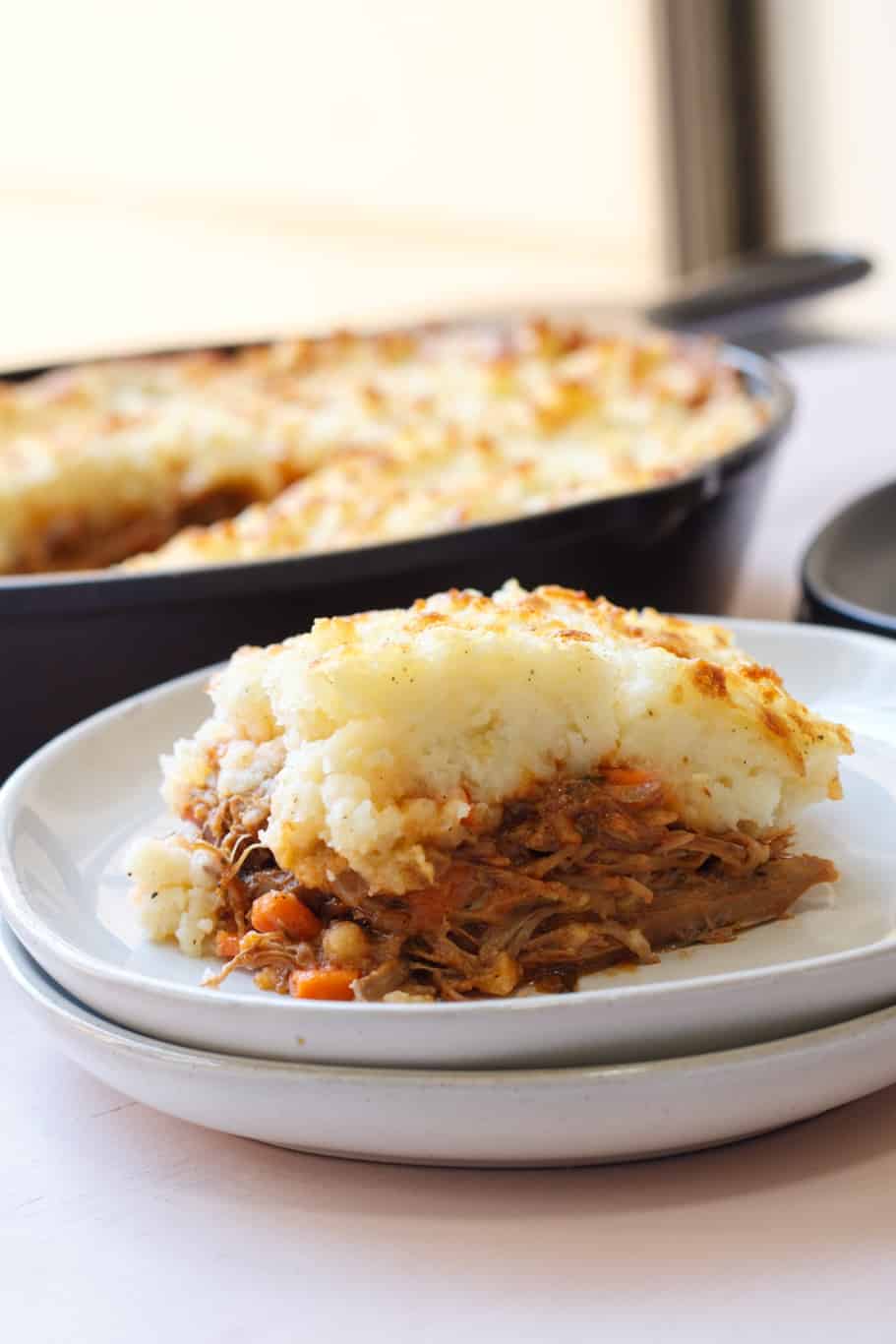 Leftover Roast Lamb Shepherd’s Pie made with leftover roast lamb, broth, veggies, and buttery mash. Pure comfort food!