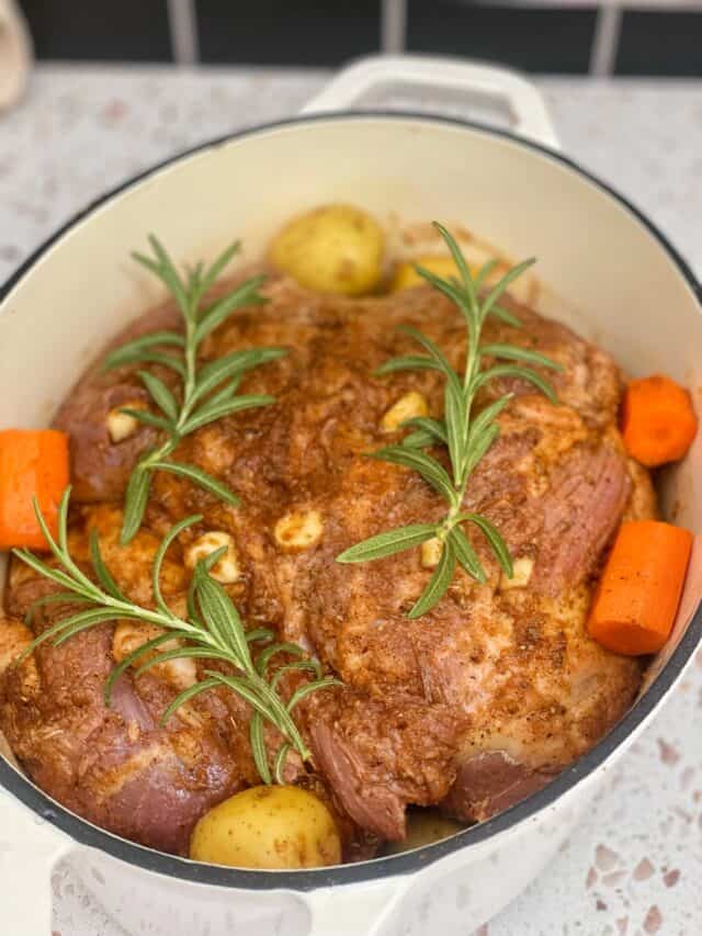 Slow Roasted Boneless Leg of Lamb