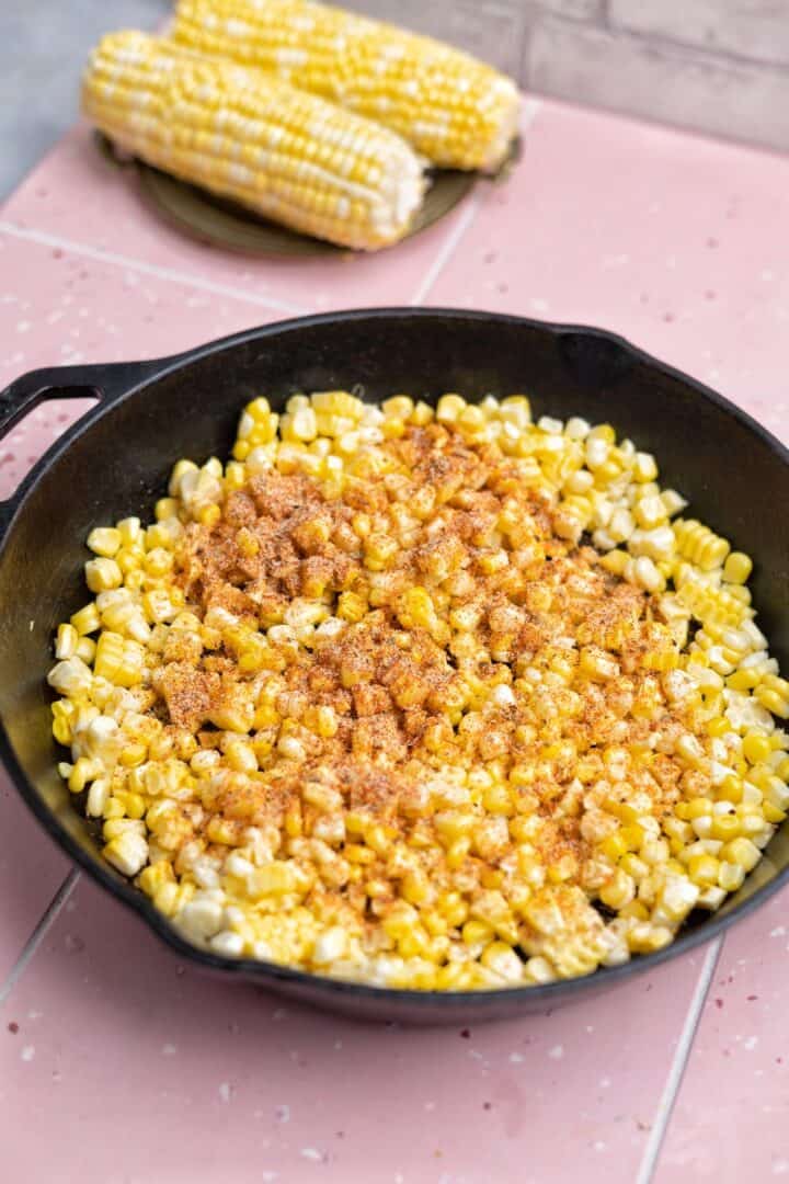 Skillet Charred Corn Blackened Corn